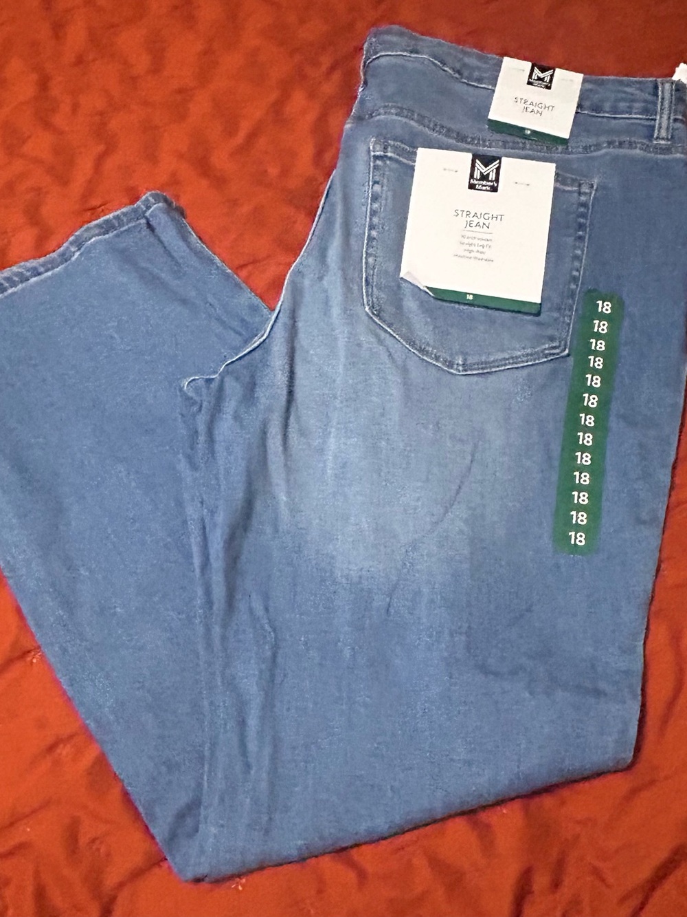 NWT plus size straight leg jeans Sz 18